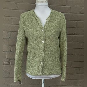 L.L.Bean Vintage  Green Cardigan S